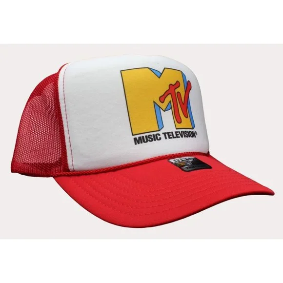 MTV Trucker Hat Mesh Hat New Adjustable Hat Vintage Music Television Ret… - Picture 2 of 3
